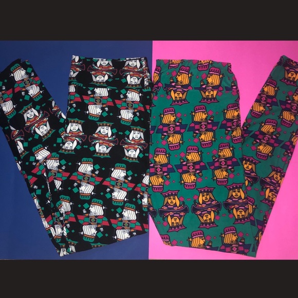LuLaRoe Pants - ♣️2 Pairs of LuLaRoe: Playing card Leggings TC ♠️